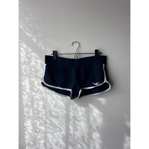 Y2K Vintage Hollister Navy Blue White Mini Micro Loungewear Shorts Size Medium